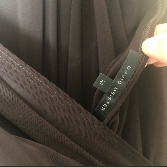 David Meister Brown V neck Dress Size 4 - Picture 2 of 3